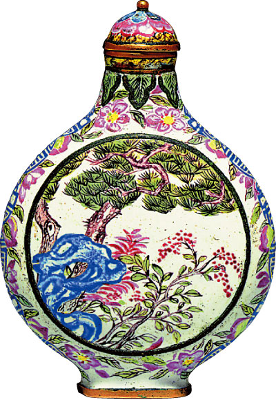 御制銅胎琺瑯花卉圖鼻煙壺.jpg 御制銅胎琺瑯花卉圖鼻煙壺.jpg